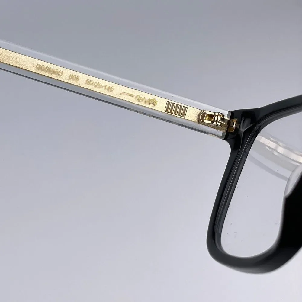 NEW Gucci GG0560O 005 Unisex Black Square Eyeglasses